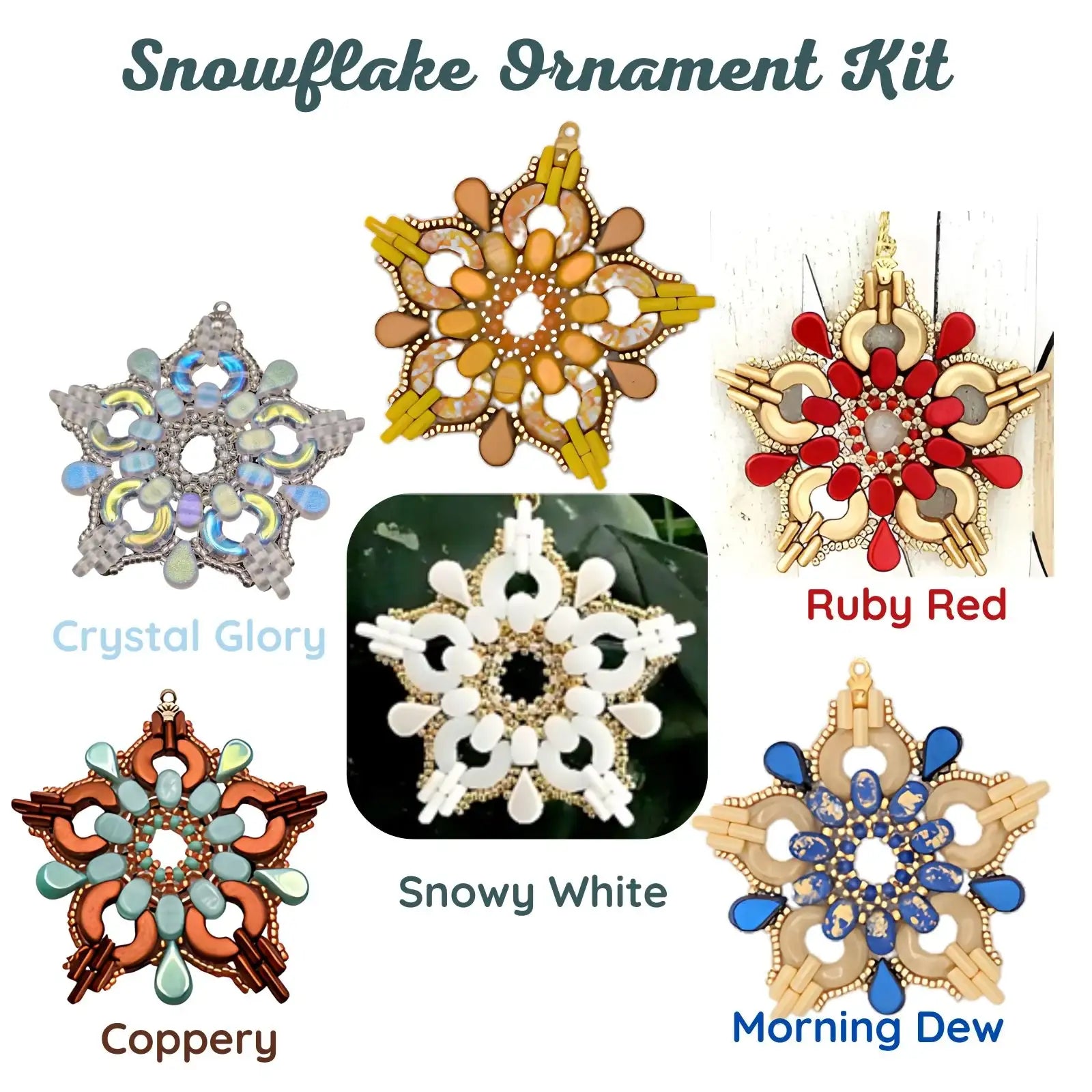 Snowflake Ornament Kit, 6 Colorways