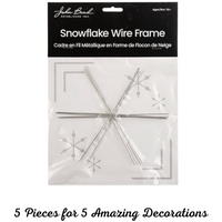 Snowflake Frame, stainless steel, 6", 5 Pieces