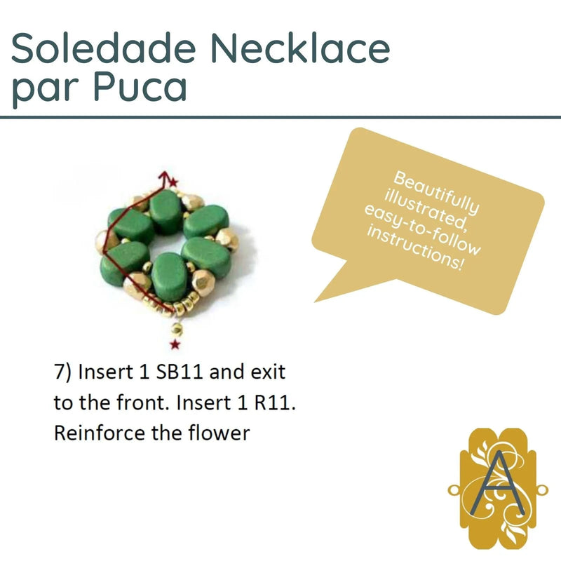 Soledade Necklace Pattern par Puca - The Argus Collection