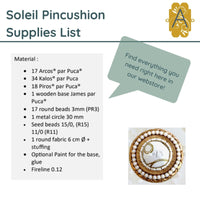 Soleil Pincushion Pattern par Puca - The Argus Collection