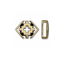 Southwest Cross Rhombus Slider for 5mm Flat Leather or Cork