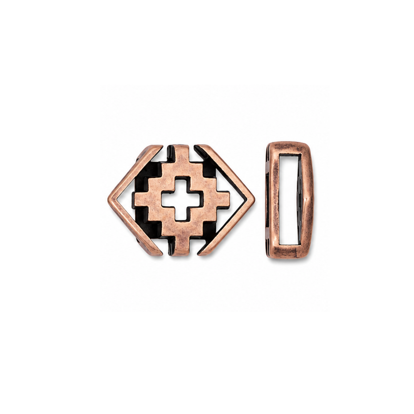 Southwest Cross Rhombus Slider for 5mm Flat Leather or Cork
