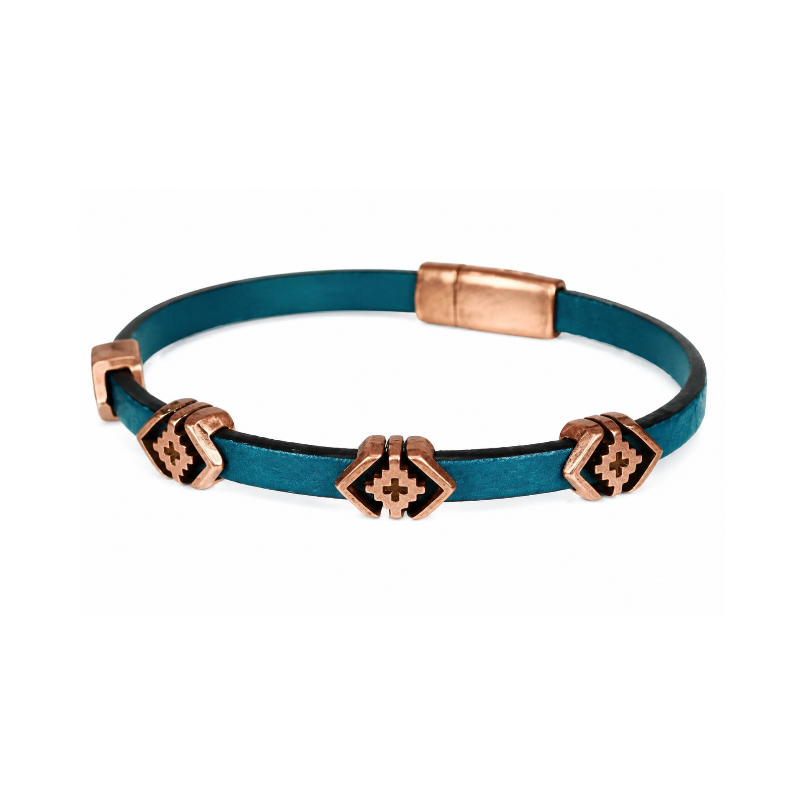 Southwest Cross Rhombus Slider for 5mm Flat Leather or Cork