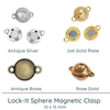 Lock-It®, Sphere Magnetic Clasp, 10mm, 1-Strand