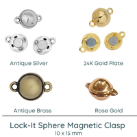 Lock-It®, Sphere Magnetic Clasp, 10mm, 1-Strand