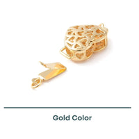 Spiral Heart 1-Strand Box Clasp, 2 Precious Metal Finishes, 1 Piece - The Argus Collection