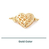 Spiral Heart 1-Strand Box Clasp, 2 Precious Metal Finishes, 1 Piece - The Argus Collection
