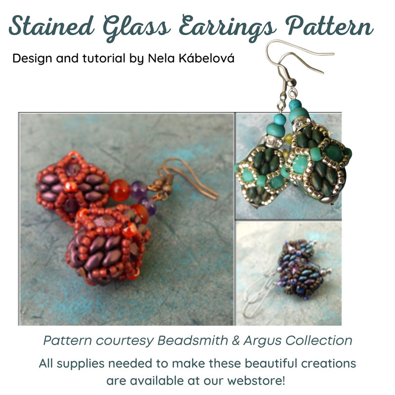 Stained Glass Earrings Pattern - The Argus Collection