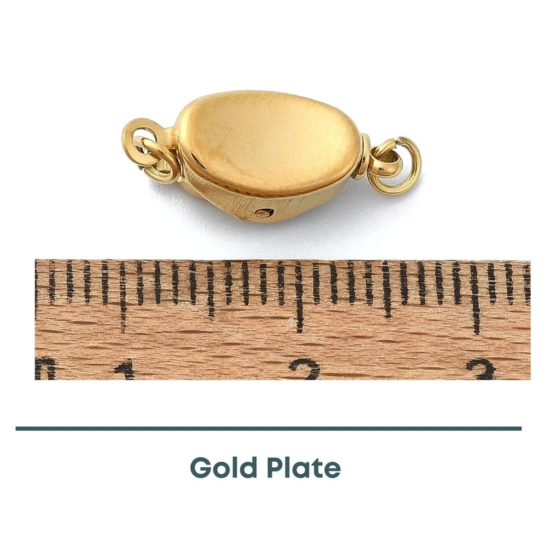 Stainless Steel Bayonet or Peanut Clasp, Gold Plate, 1 Piece - The Argus Collection