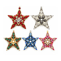 Star 2024 ornament beading kit in Red Gold, Crystal Silver, Blues, Green Gold and Pink Gold