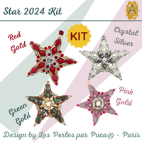 Star 2024 Ornament Complete Bead Kit, design by Les Perles par Puca®