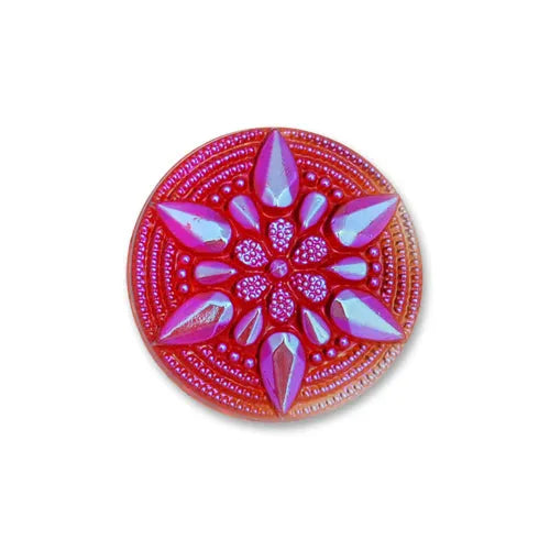 Starflower German Glass Cabochons, 18mm - The Argus Collection