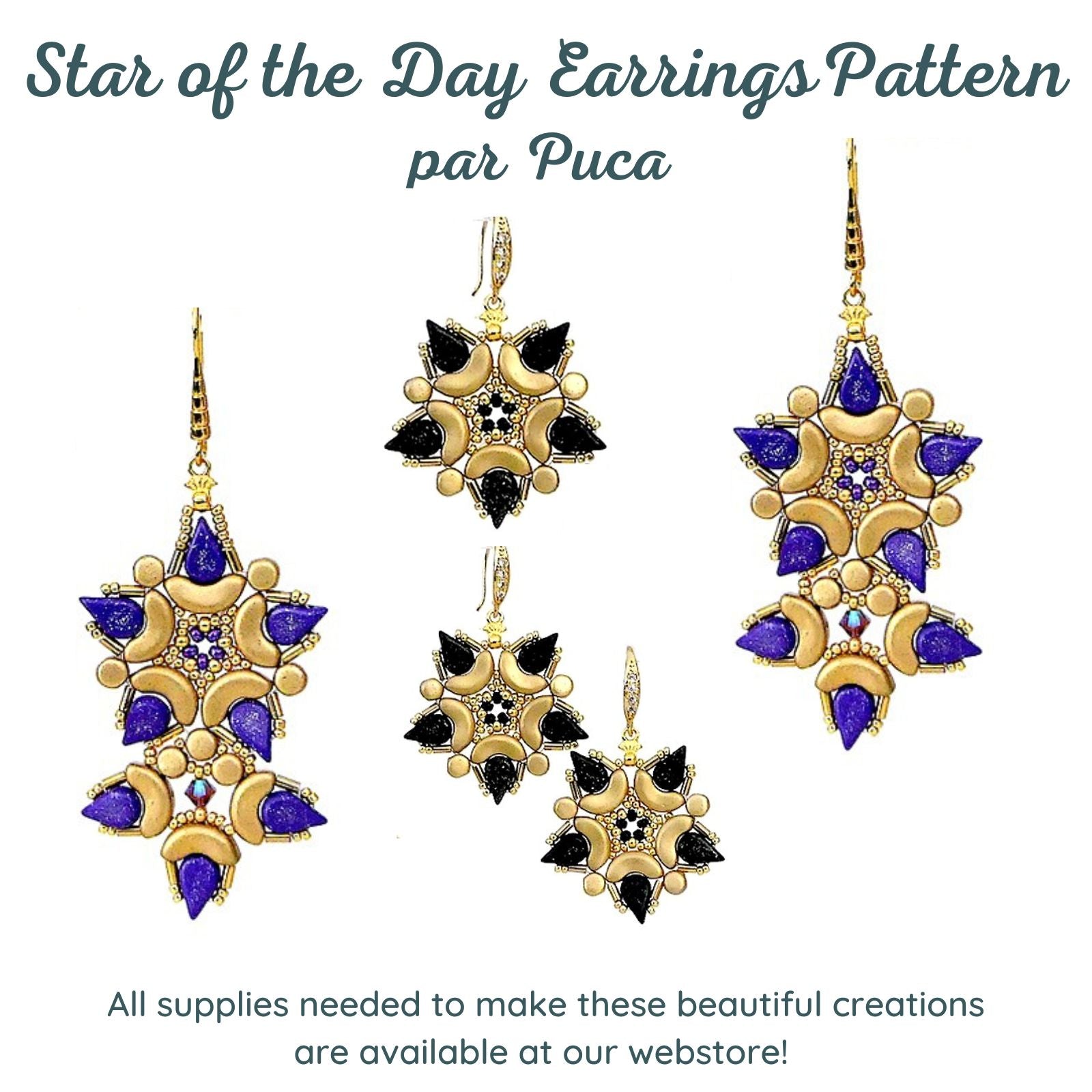 Star of the Day Earrings Pattern par Puca