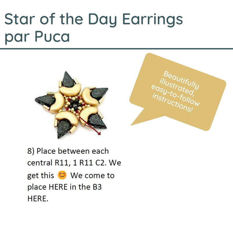 Star of the Day Earrings Pattern par Puca