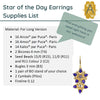 Star of the Day Earrings Pattern par Puca