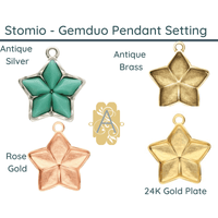 Stomio, Cymbal Gemduo Pendant Setting, 4 Finishes - The Argus Collection