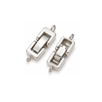 Strong Foldover Clasps shown in polished metal finish for bracelets and necklaces