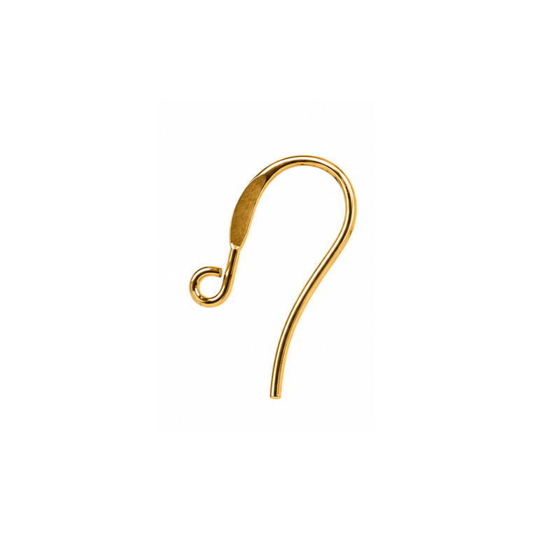Stylish gold ear wire for jewelry making