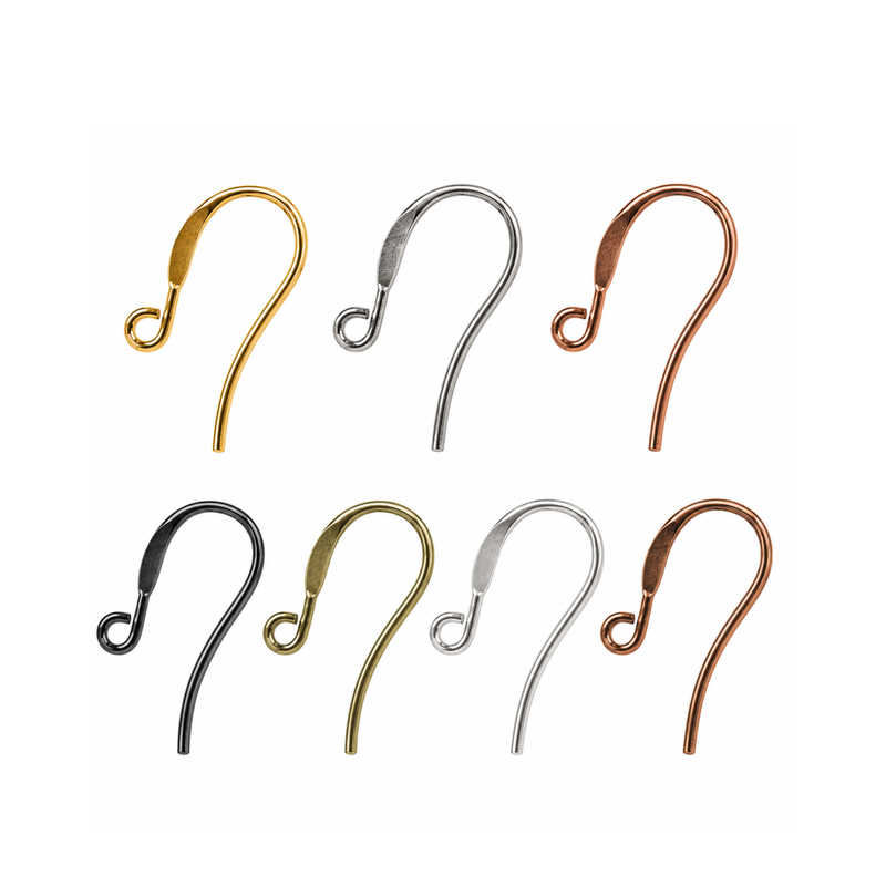 Stylish ear wires for jewelry making in 7 plated finishes