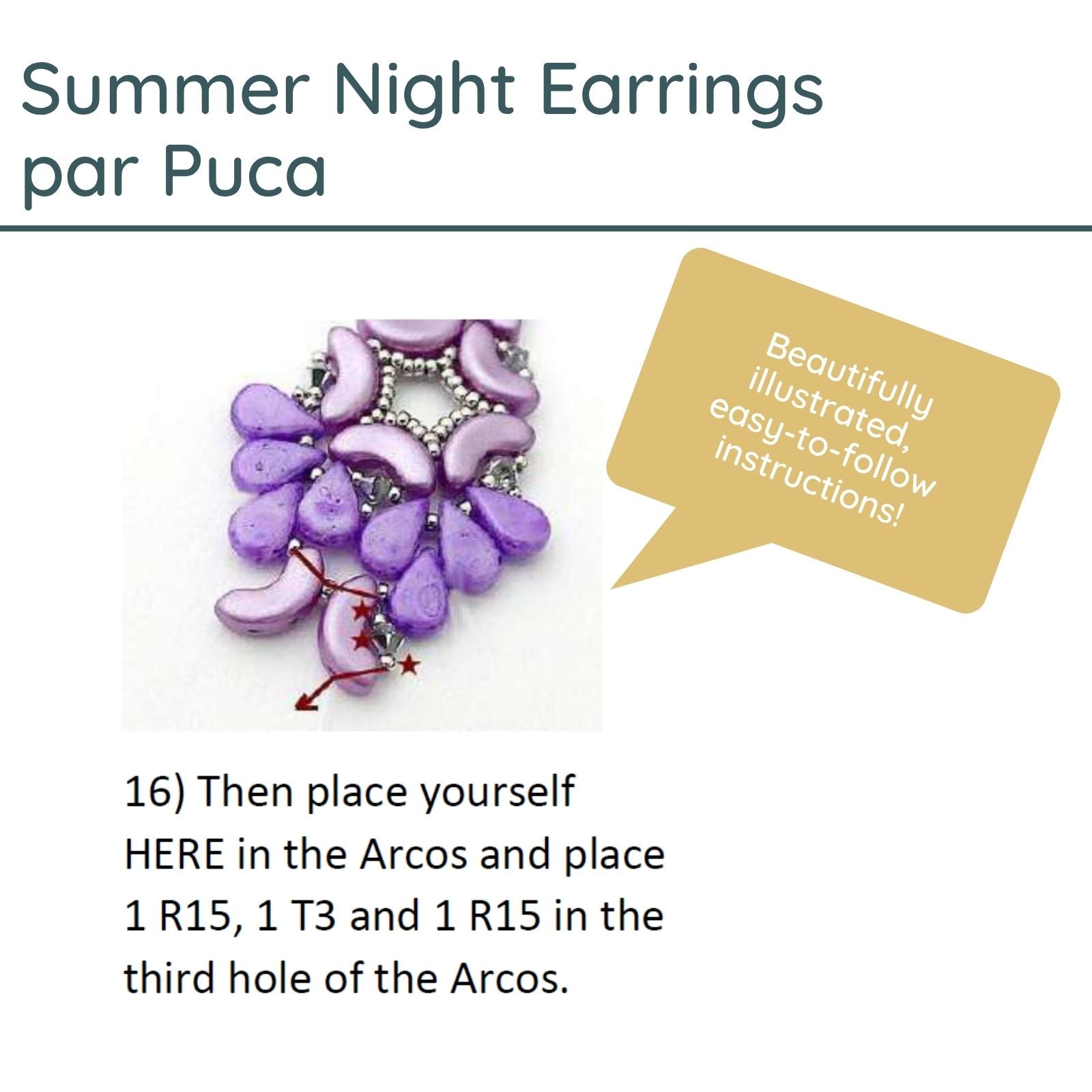 Summer Night Earrings Pattern par Puca