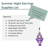 Summer Night Earrings Pattern par Puca
