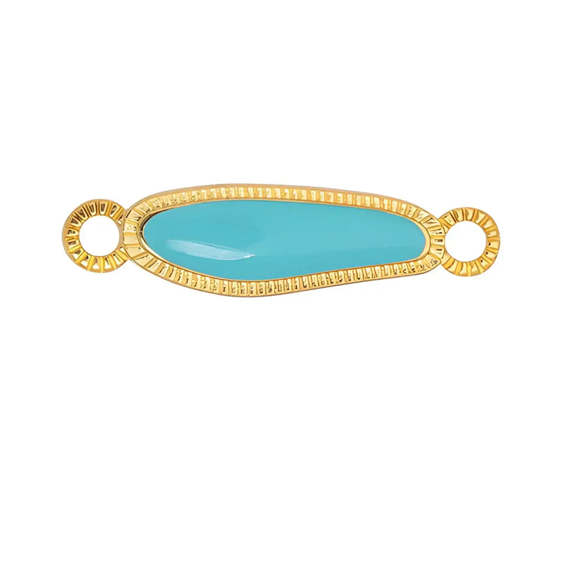 SunburstConnector-24KGoldPlated-Aqua-Example - The Argus Collection