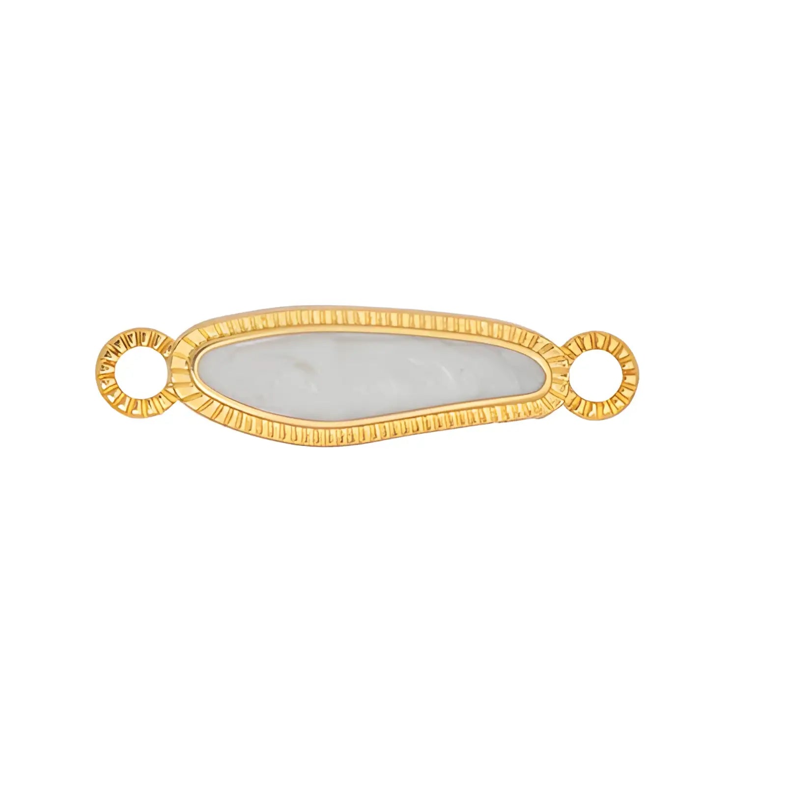 Sunburst Connector, 2 Pcs - Sunburst Connector, 2 Pcs - 24K Gold Plated Seashell Pearl , The Argus Collection