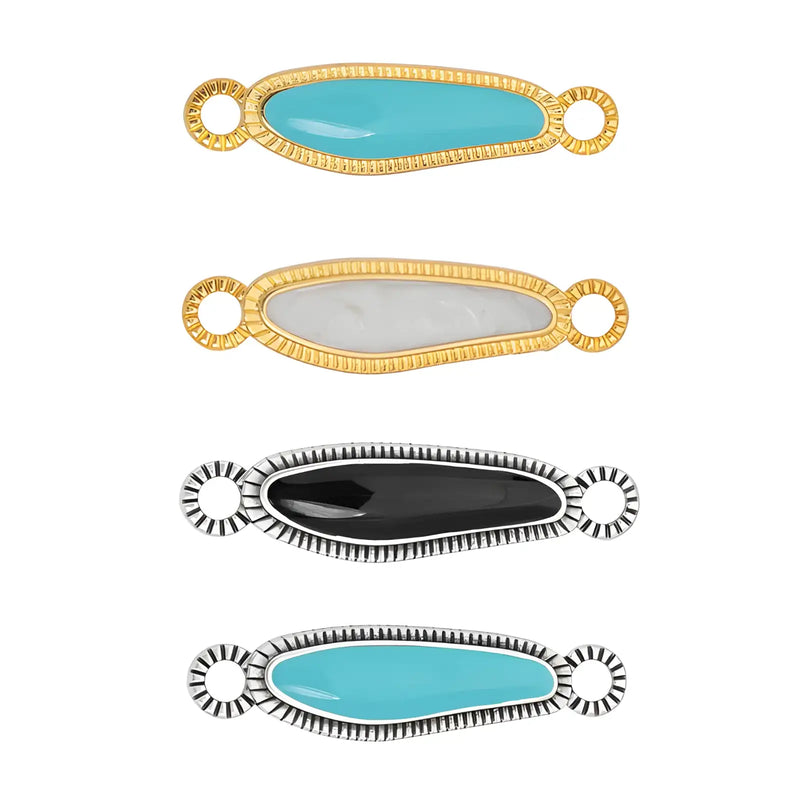 Sunburst Connector, 2 Pcs - Sunburst Connector, 2 Pcs - 24K Gold Plated Aqua , The Argus Collection