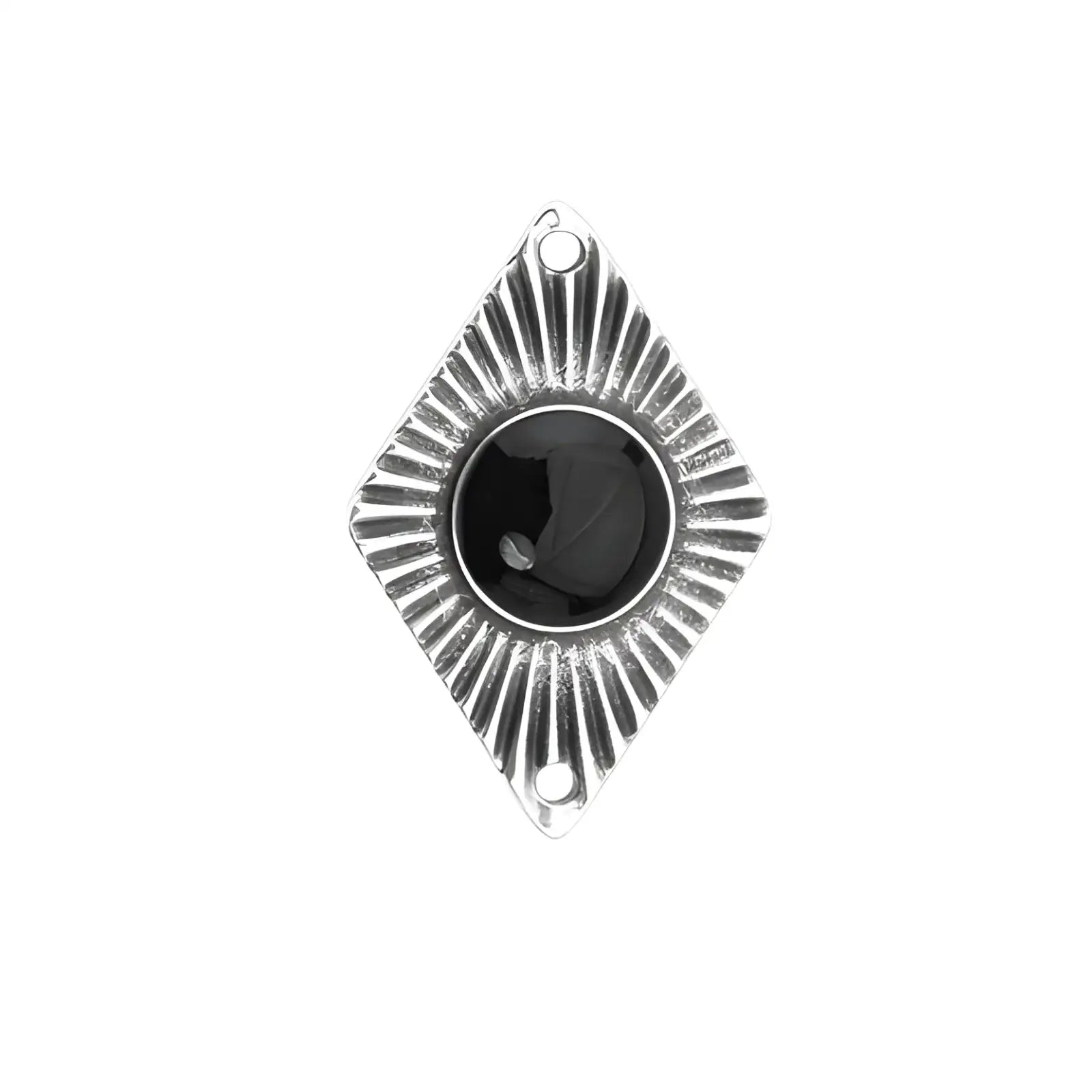 Sunburst Diamond Connector - Sunburst Diamond Connector - Antique Silver Black , The Argus Collection