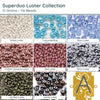 Superduo Beads, 10g., Luster Collection, 8 Colors - The Argus Collection