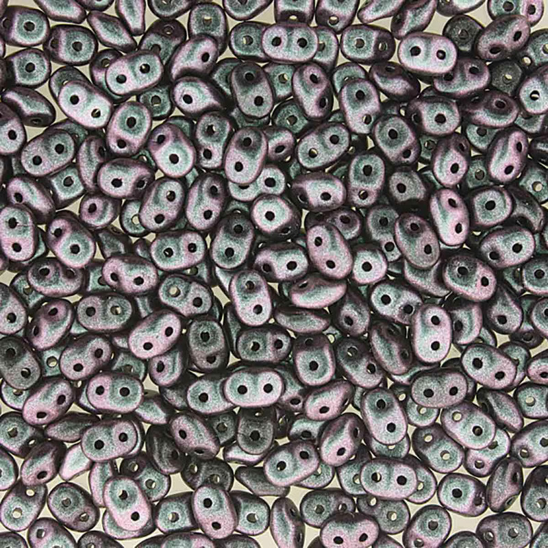 Superduo Beads, Polychrome Deep Purple