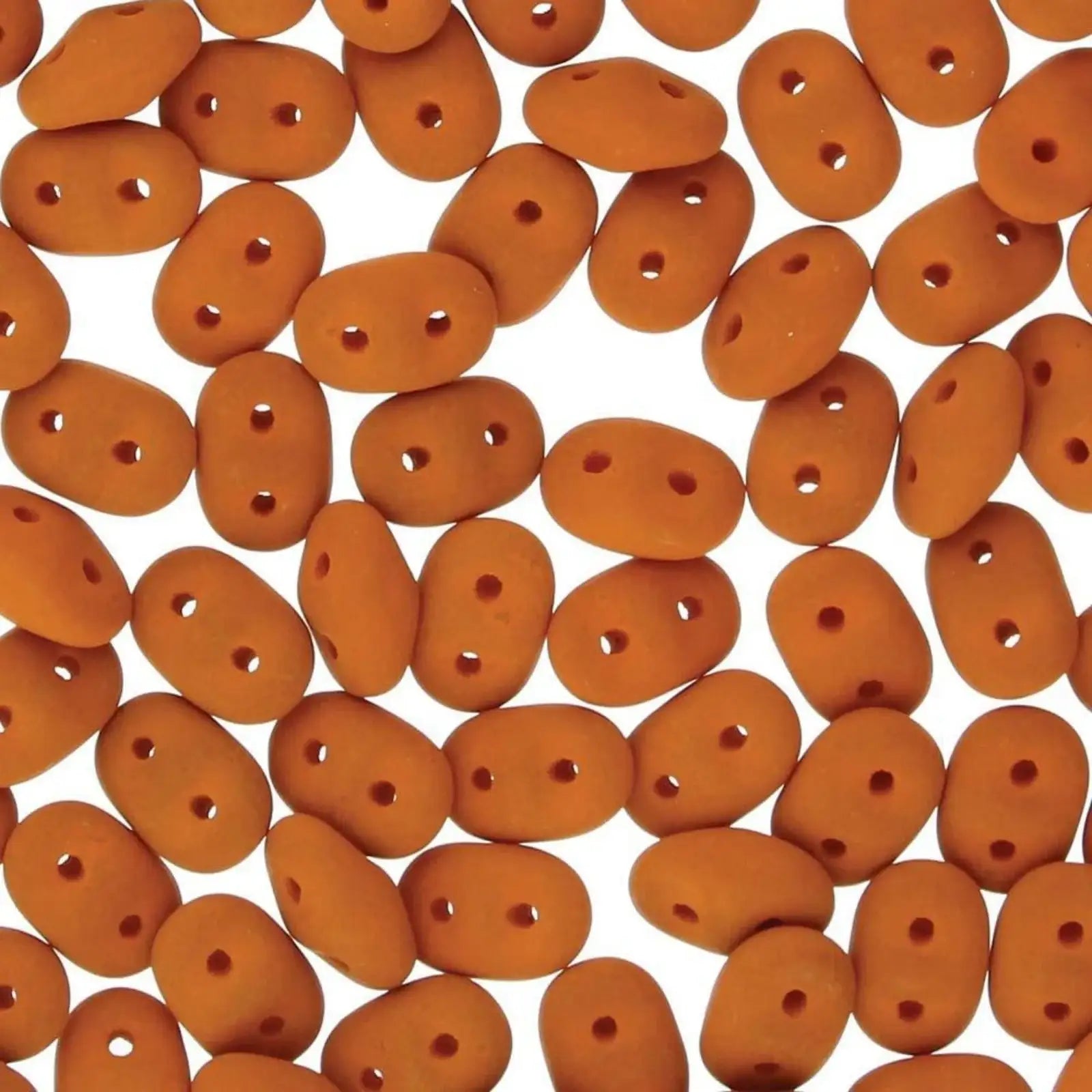 Superduo Beads, Matte Velvet Carrot