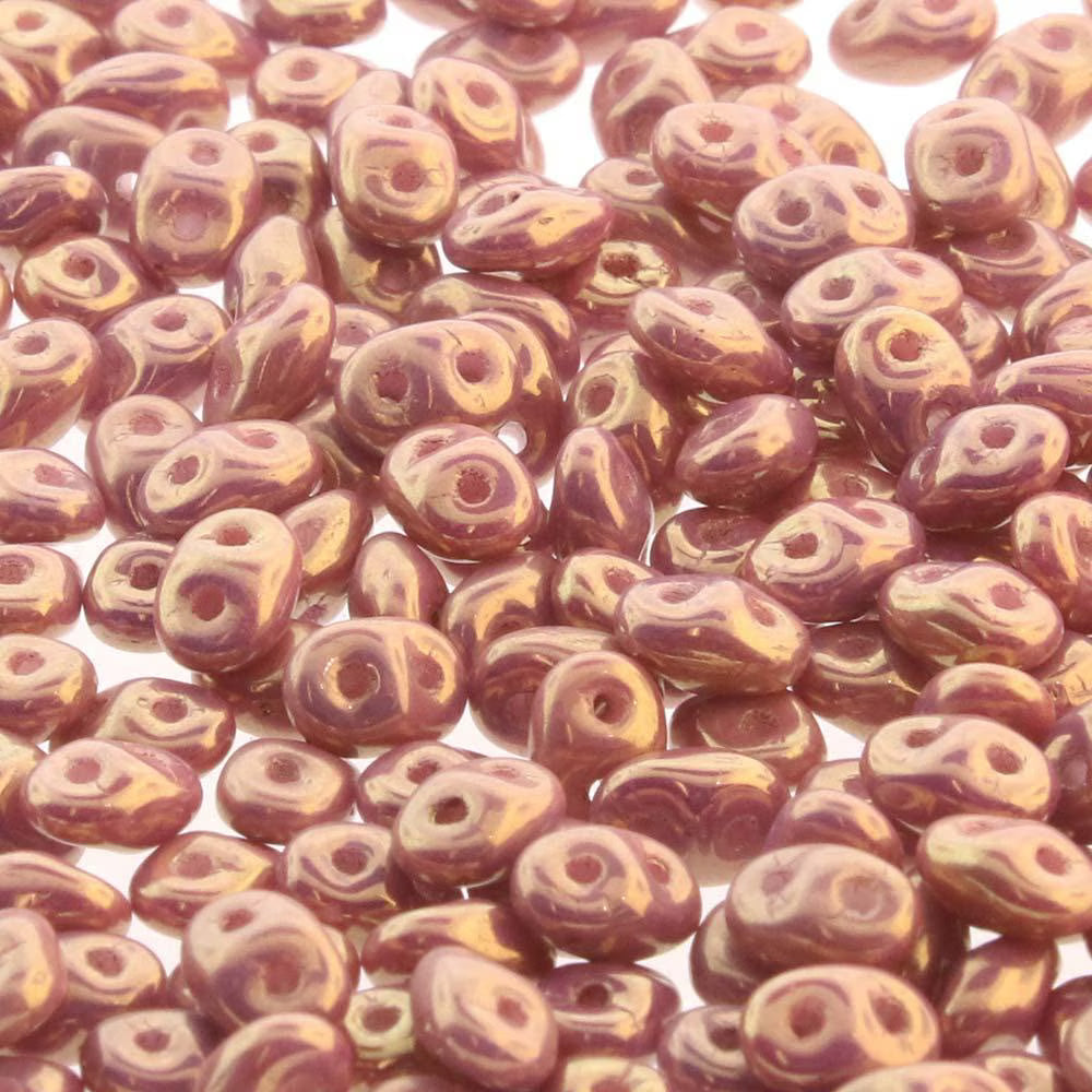 Superduo Beads, Chalk Violet Luster