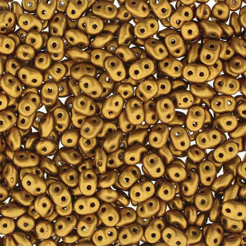 Superduo Beads, Crystal Bronze Gold