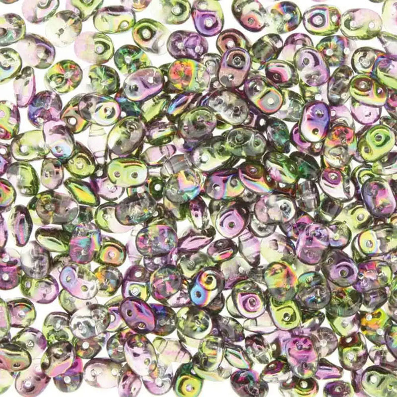 Superduo Beads, Crystal Magic Violet Green