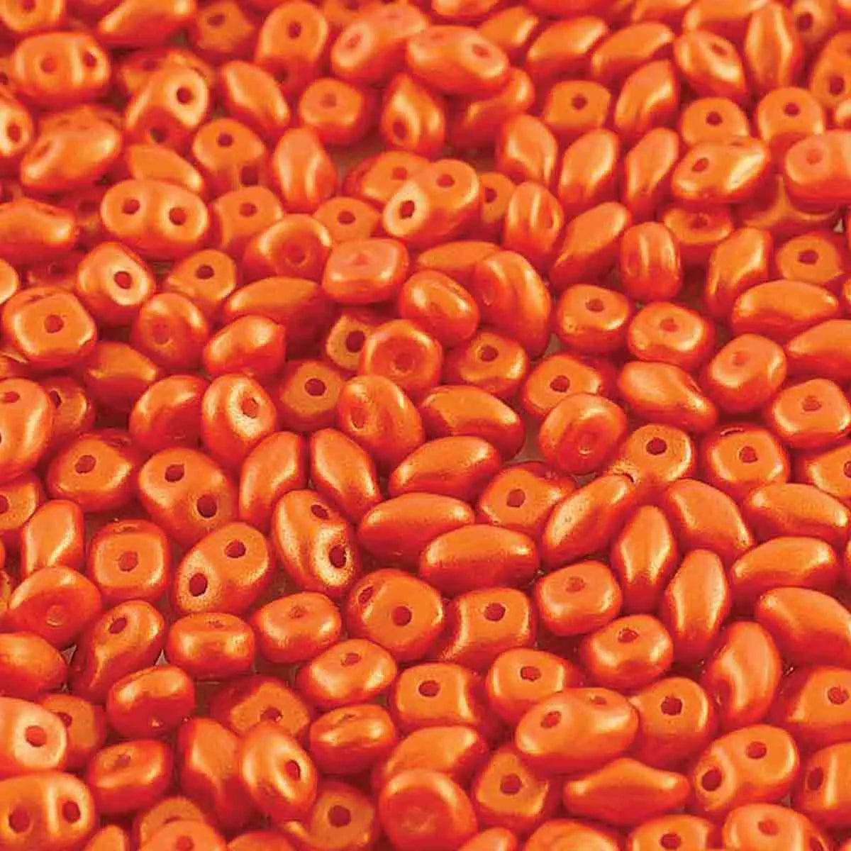 Superduo Beads, Gold Shine Orange
