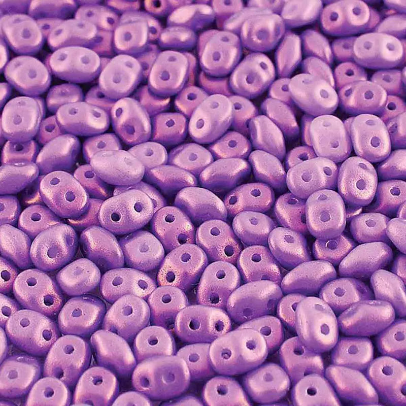 Superduo Beads, Gold Shine Orchid