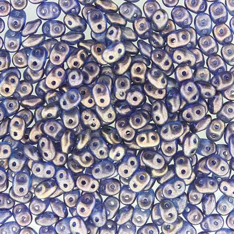 Superduo Beads, Halo Cerulean Blue