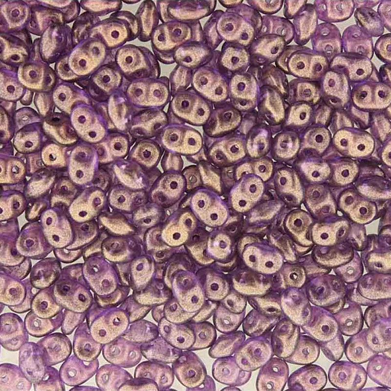 Superduo Beads, Halo Magenta