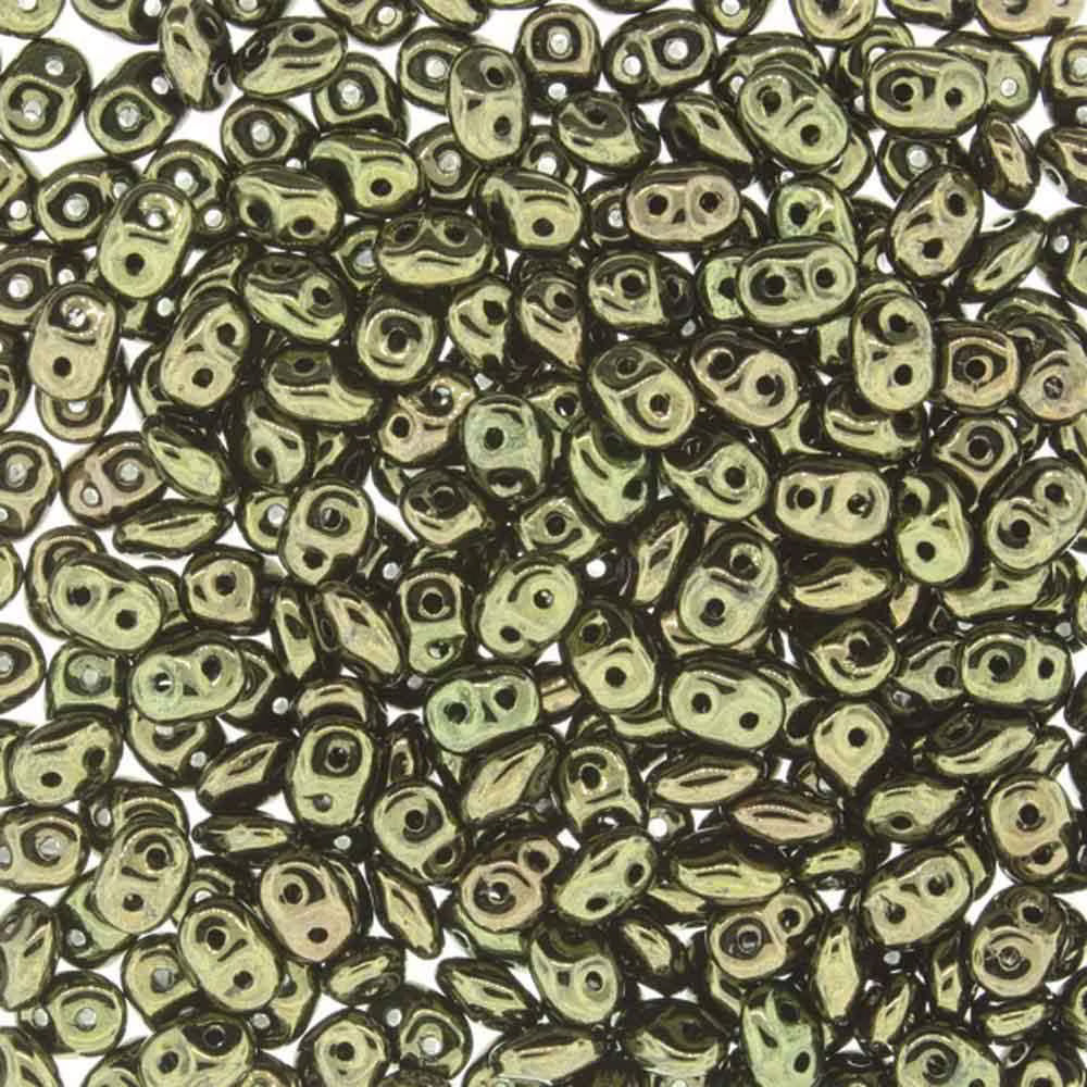 Superduo Beads, Jet Red Luster