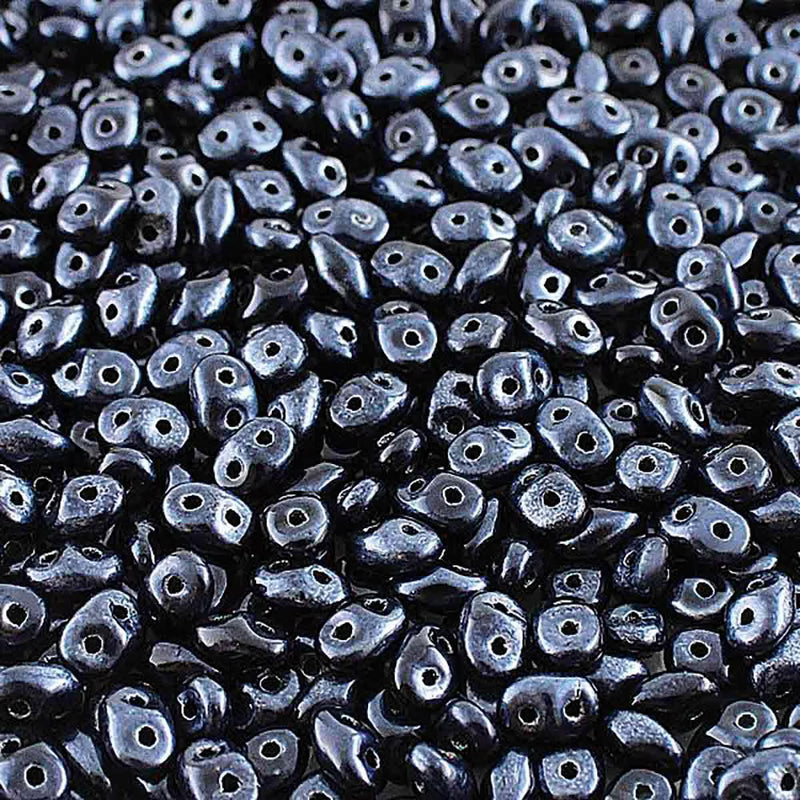 Superduo Beads, Metalust Steel Blue