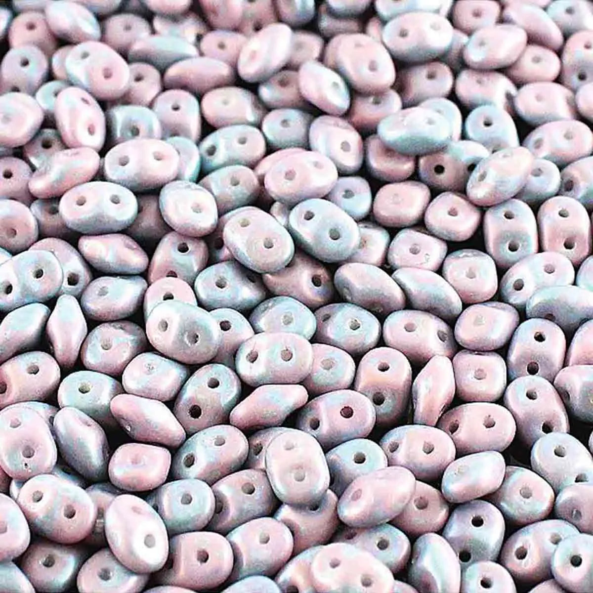 Superduo Beads, Nebula Chalk Matte