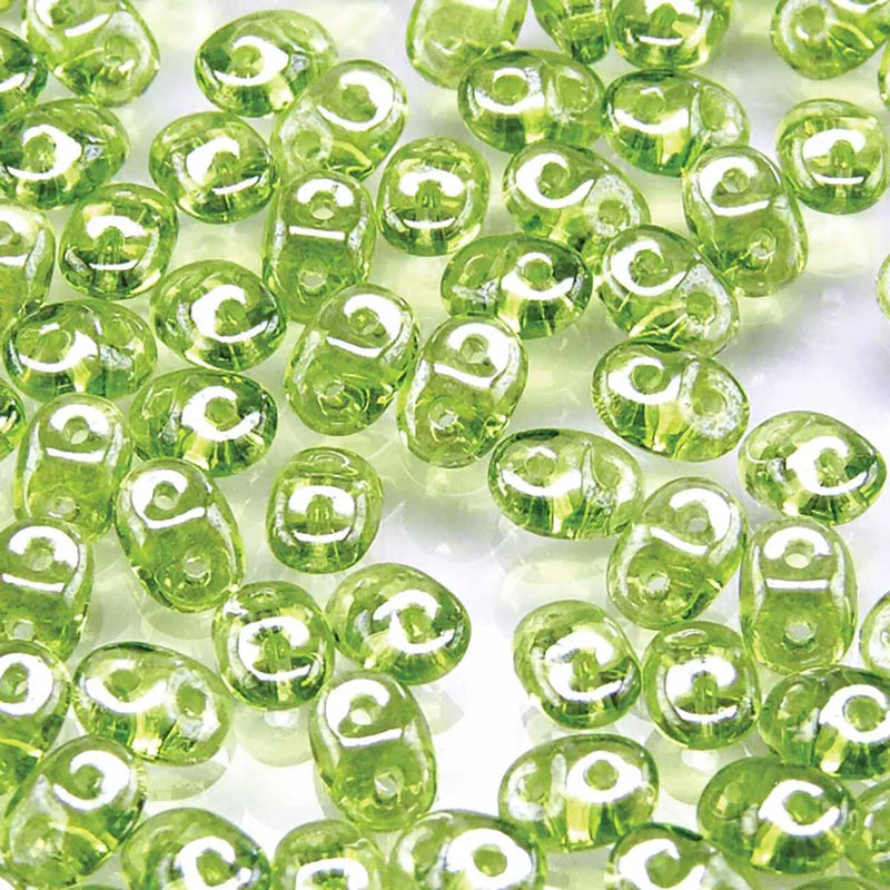 Superduo Olivine white luster