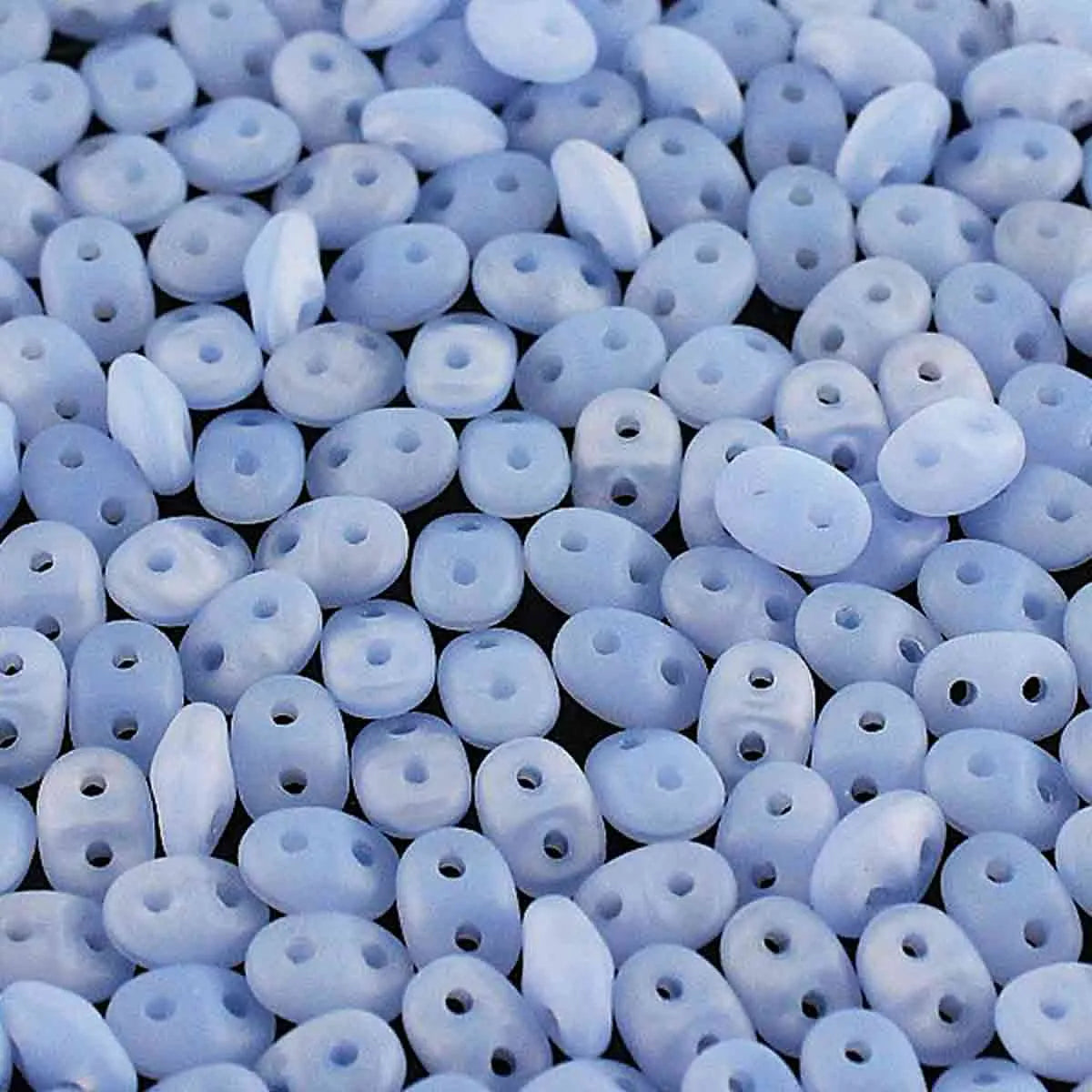Superduo Beads, Opal Blue Matte