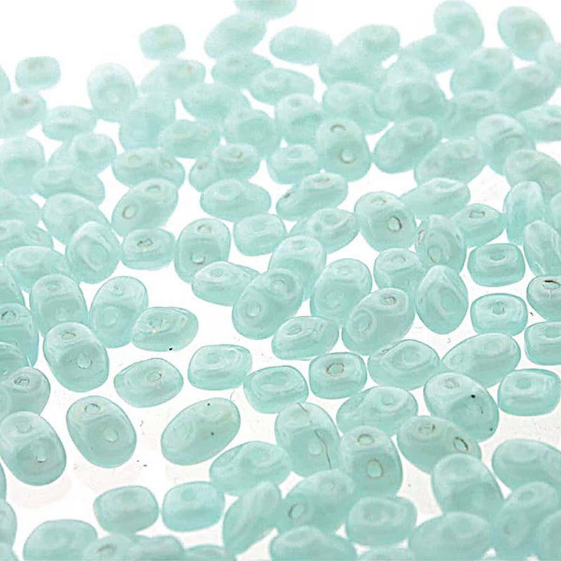 Superduo Beads, Opal Green Aqua