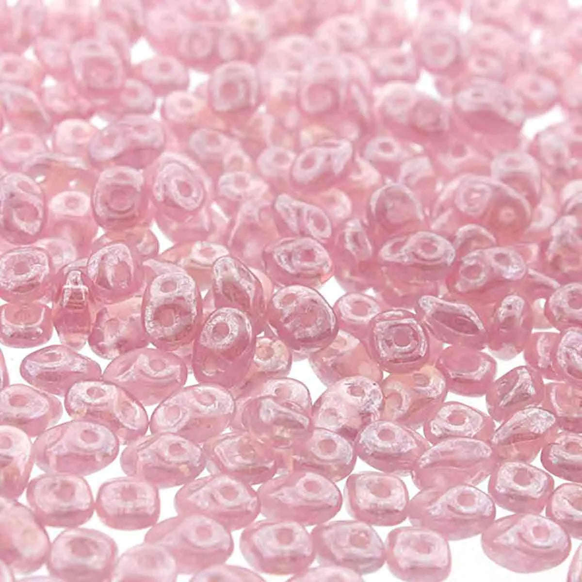 Superduo Beads, Opal Rose White Luster