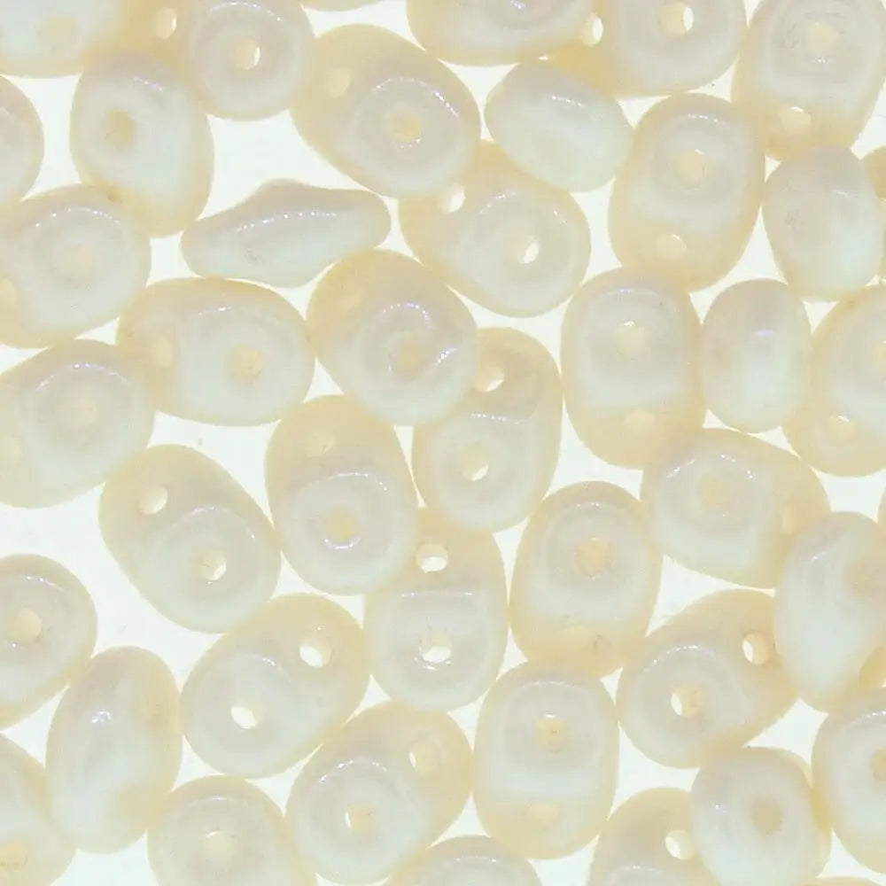 SuperDuo Orange Luster on Chalk