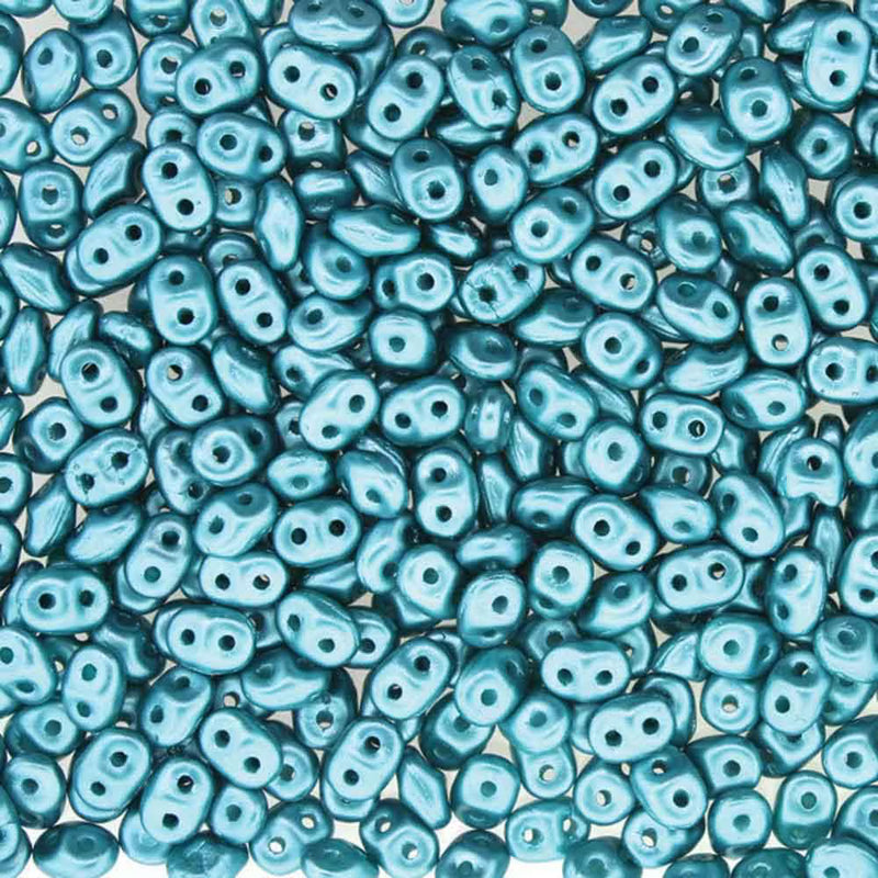 Superduo Beads, Pastel Emerald