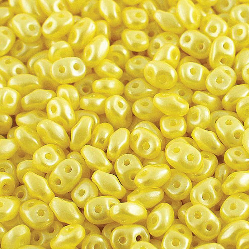 Superduo Beads, Pastel Jonquil