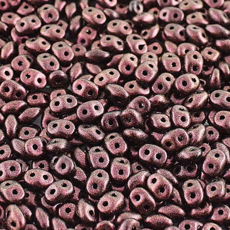 Superduo Beads, Polychrome Dark Violet